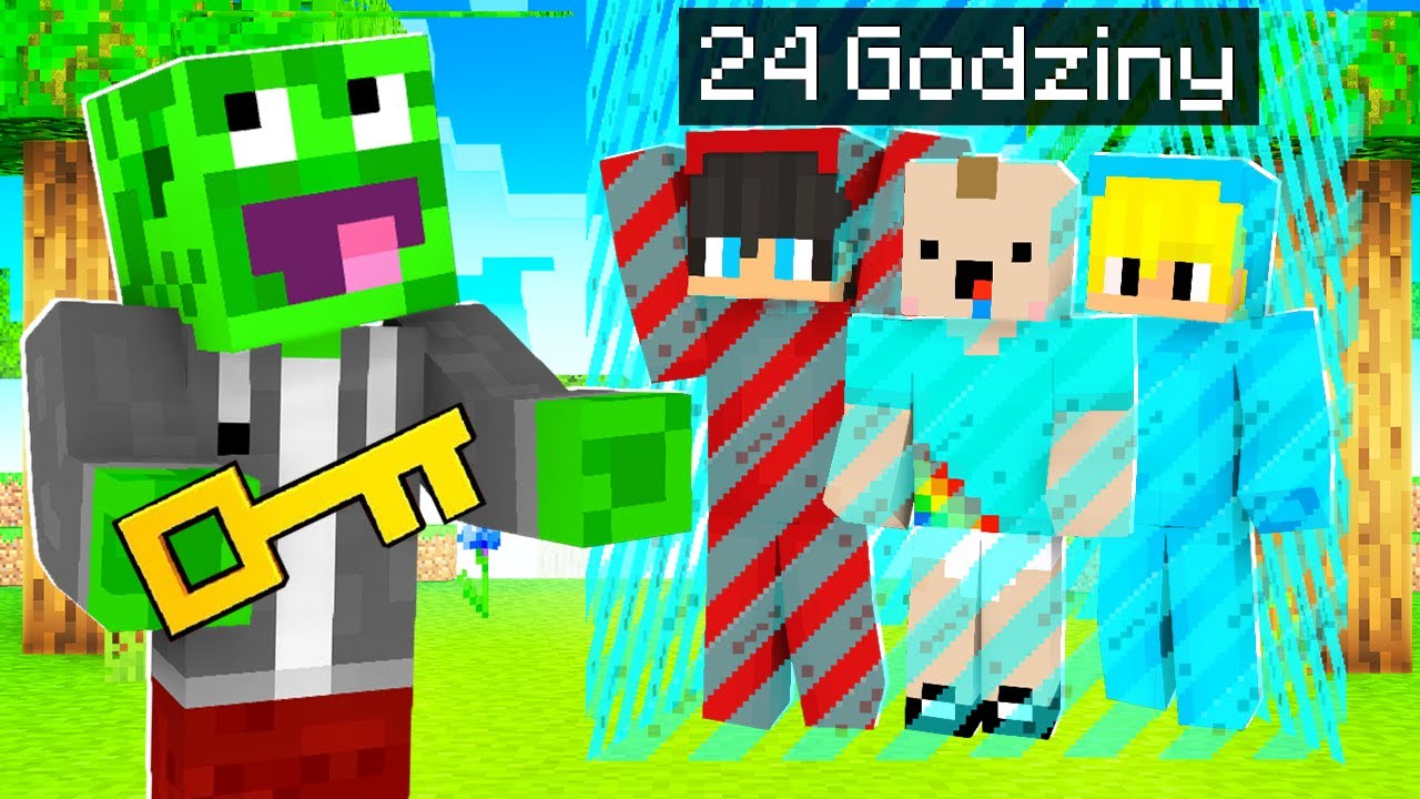 UWIĘZIŁEM MOICH PRZYJACIÓŁ w BARIERZE na 24 GODZINY w Minecraft!