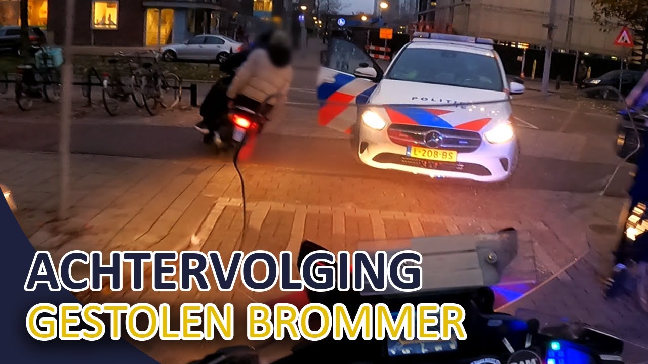 Politieachtervolging | Politie Utrecht Zuid | Gestolen brommer | Gesignaleerde aangehouden |