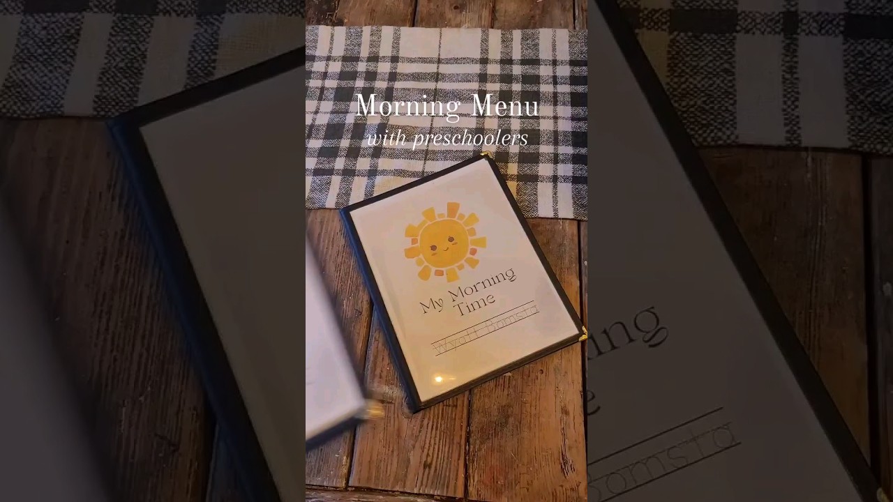 Morning Menu with Preschoolers 