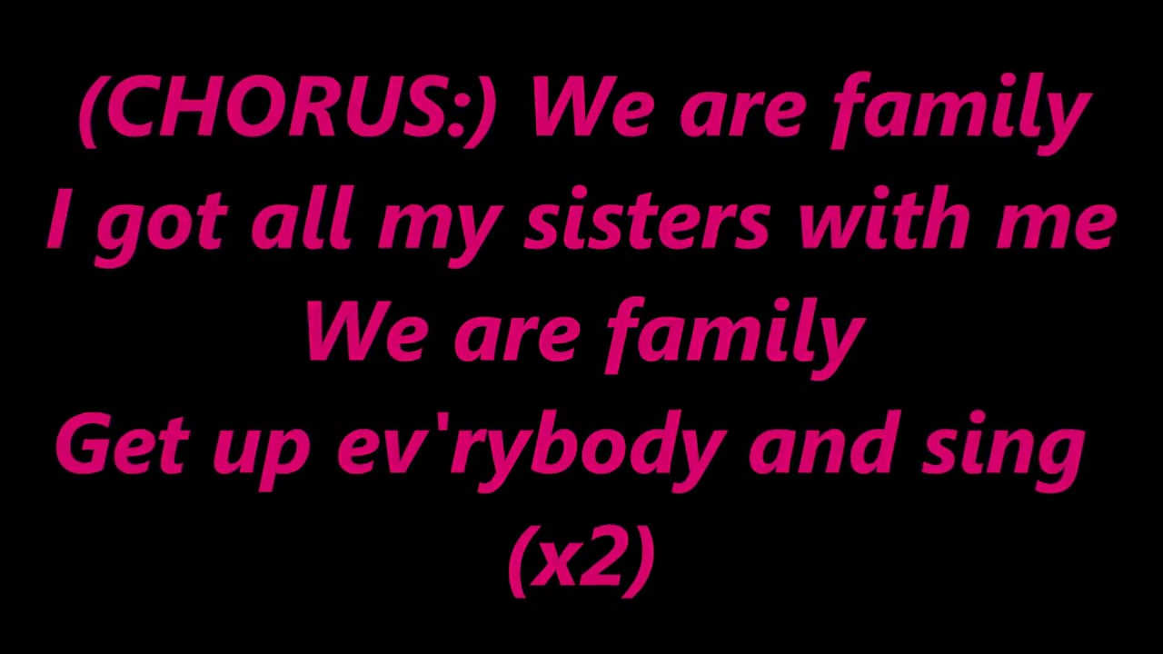 We are family sister sledge youtube