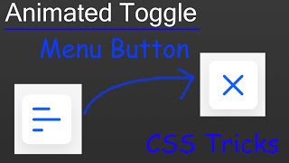 Modern Animated Menu Toggle Button using Html CSS & Javascript