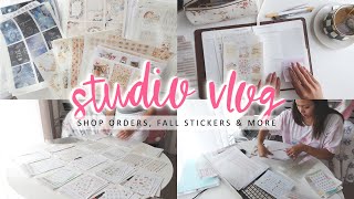 STUDIO VLOG: SHOP SALE, FALL STICKERS, PACKING ORDERS, PLAN WITH ME | Charmaine Dulak