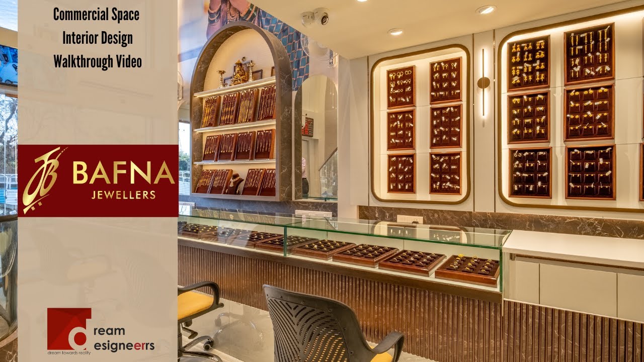 Luxurious Jewellery Showroom Interior Design| Elegant & Functional Layout|   Bafna Jewellers | Pune
