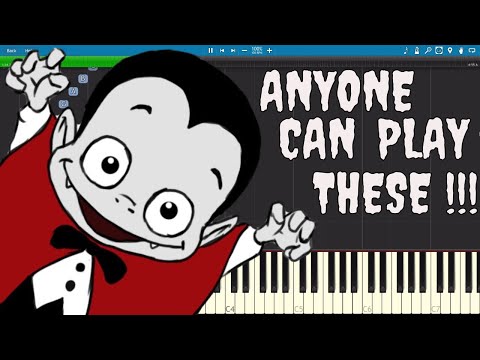 10 Spooky Songs for Halloween ANYONE Can Play On Piano - Tutorial