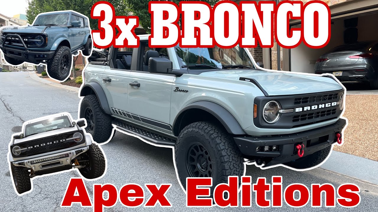 MUST SEE!! 3x Custom Ford Bronco 2" LIFTED APEX Editions