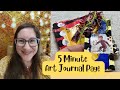 5 Minute Art Journal❤️easy mixed media tag❤️mixed media time lapse