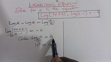 How to solve a logarithmic equation
