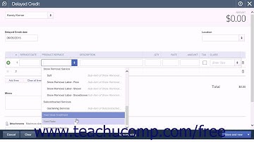 QuickBooks Online Plus 2015 Tutorial Entering a Delayed Credit Intuit Training