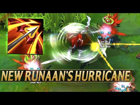 RUNAAN'S HURRICANE WORKS ON MELEE CHAMPIONS NOW - League of Legends