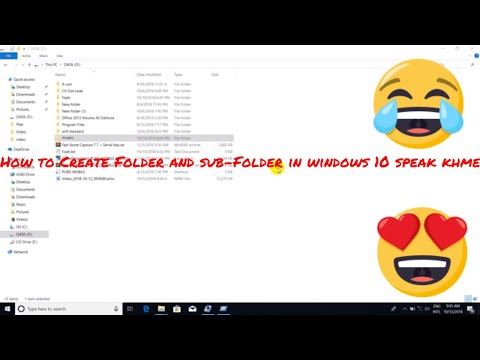 how to create folders and sub-folders in windows 10  Speak Khmer