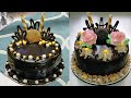 Chocolate Truffle Cake with chocolate Garnishing || Chocolate Truffle Cake Decorating Idea ||