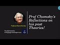 Chomsky&#39;s Reflections on his Past Theories