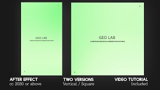 Minimalist Titles - 100% After Effect Project