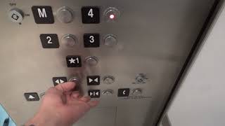 Schindler 5500 MRL Traction Red Elevators to SkyConnect @ Tampa Int'l Airport, Tampa FL