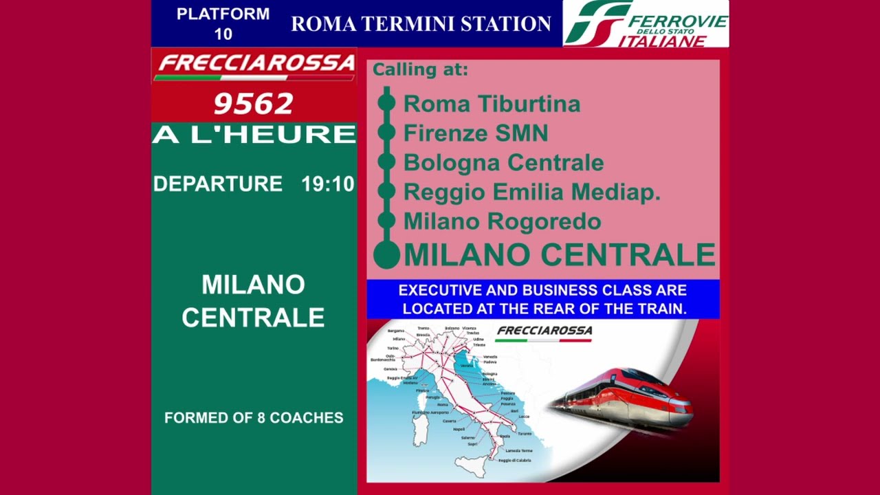 Roma Termini station announcements/annunci di Trenitalia; part 7