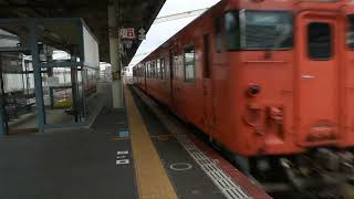 JR西日本キハ47形2両 普通智頭行 鳥取駅入線