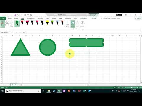 Automatically convert ink drawings to shapes in MS Excel