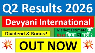 Devyani International Q2 Results 2026  Devyani Results Today  Devyani International Share News