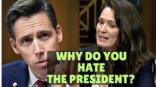 YOU HATE THE PRESIDENT! Sen. Josh Hawley relentlessly grills Prof  Kate Shaw over injunctions.