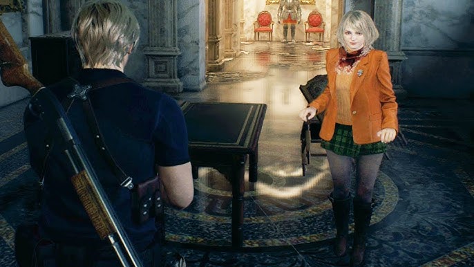 Ashley breaks the fourth wall in Resident Evil 4 Remake if you try to  upskirt her