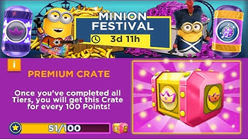 Minion rush Raward Premium Crate for 100 points MINION FESTIVAL gameplay walkthrough iOS android