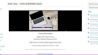 Canvas Overview ENG 102 Profile