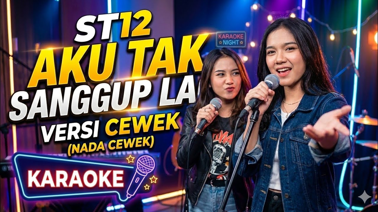 ATSL - ST12 (Aku Tak Sanggup Lagi) Versi Cewek | Nada Cewek | Karaoke Tanpa Vokal + Lirik Berjalan