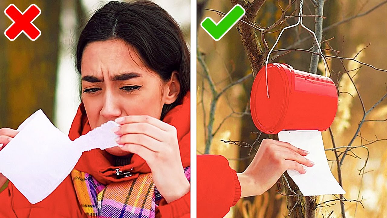 30 CAMPING HACKS || Travel and Trip hacks - YouTube