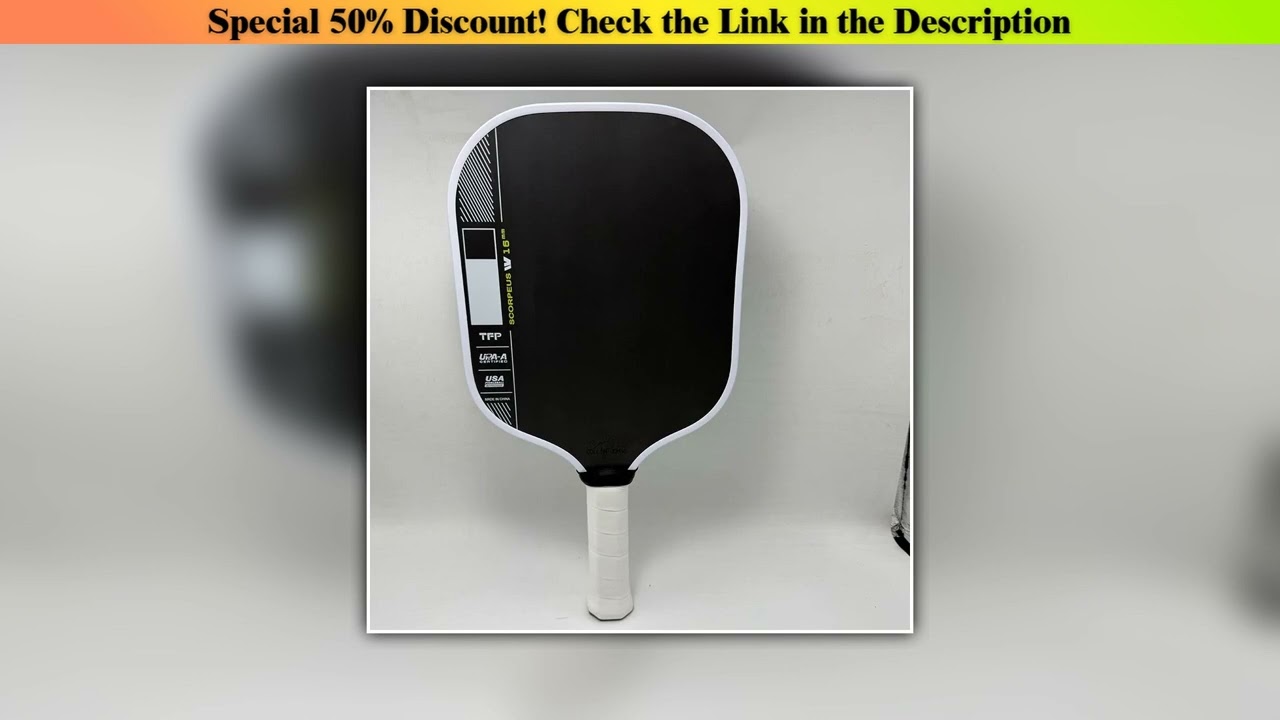 Top Collin Johns Scorpeus Pro IV 16mm Pickleball Paddle GEN 4 TFP Foam Core With Toray T700 Carbon•