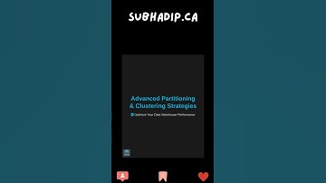 Advanced Partitioning & Clustering Strategies