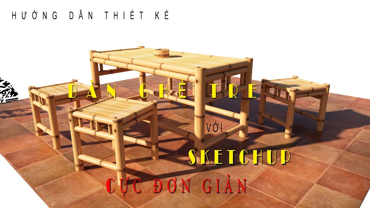 Bamboo Stool How to design a bamboo bench with Sketchup HAYdiy