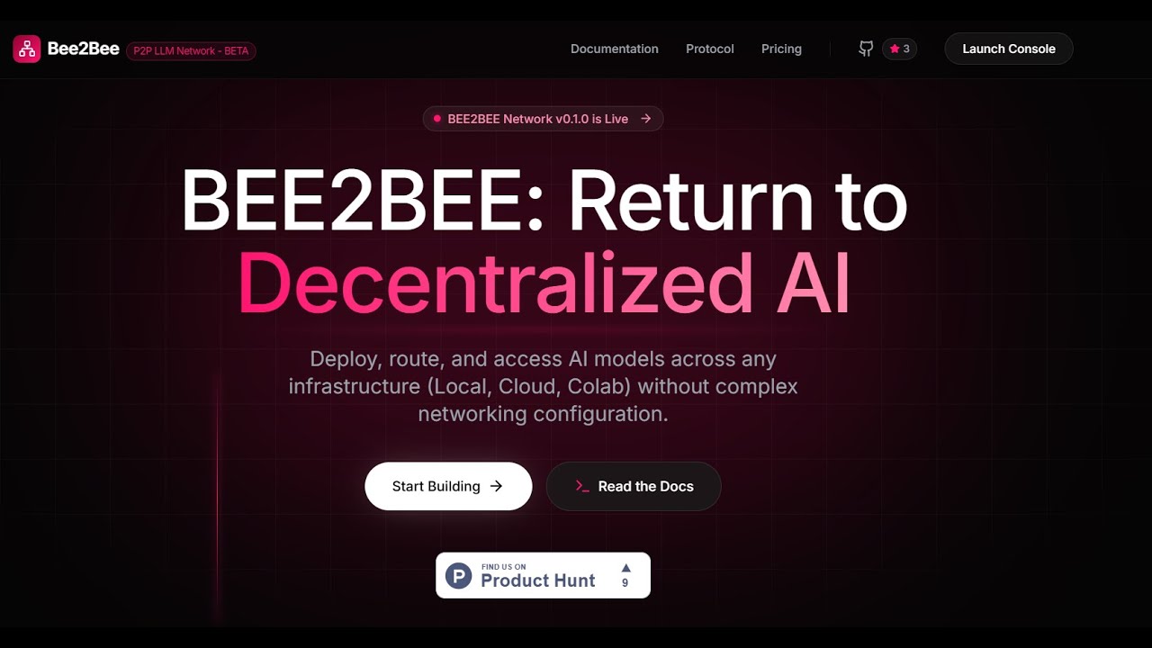 BEE2BEE: Return to Decentralized AI Product Demo - YouTube
