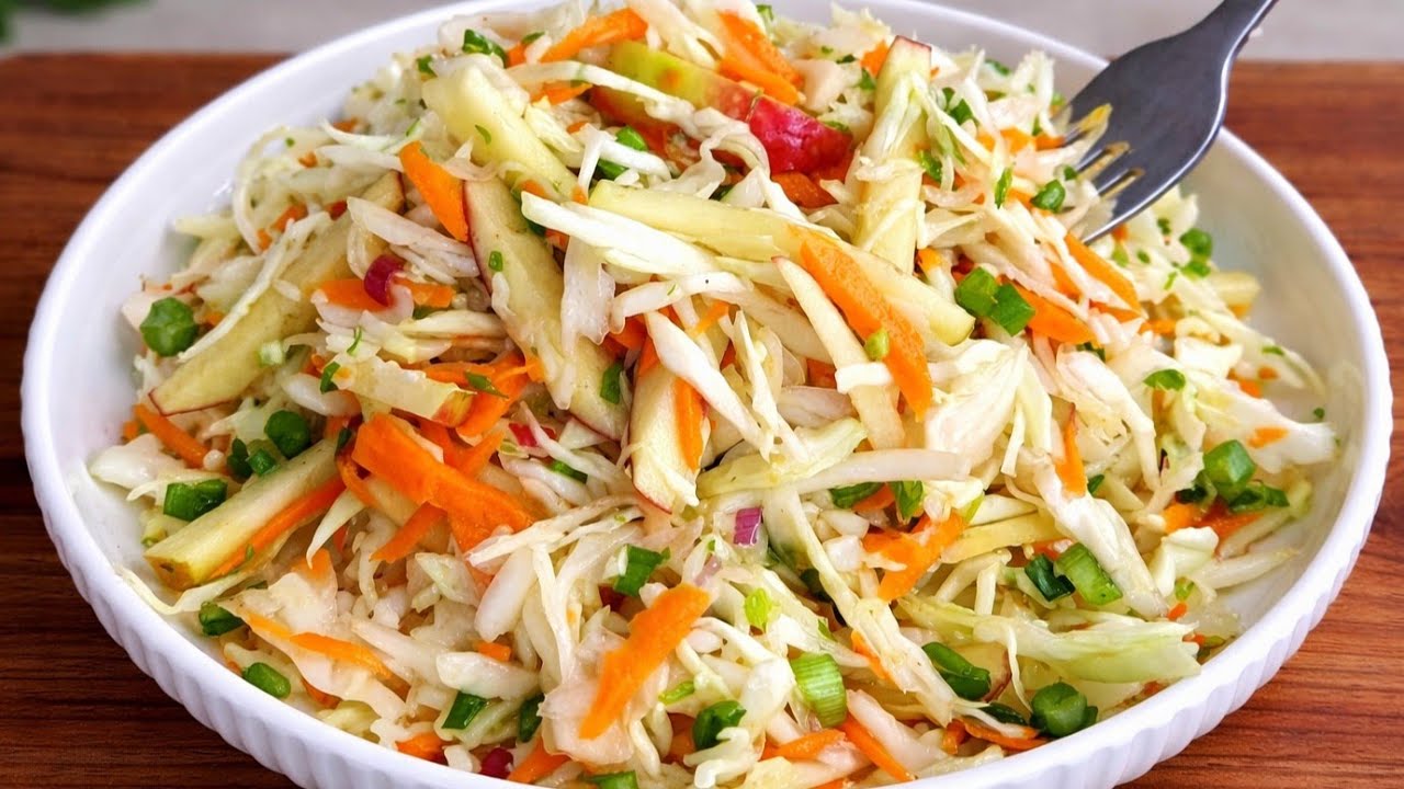 How To Make Cabbage Salad WITHOUT Mayonnaise ( Secret Trick )