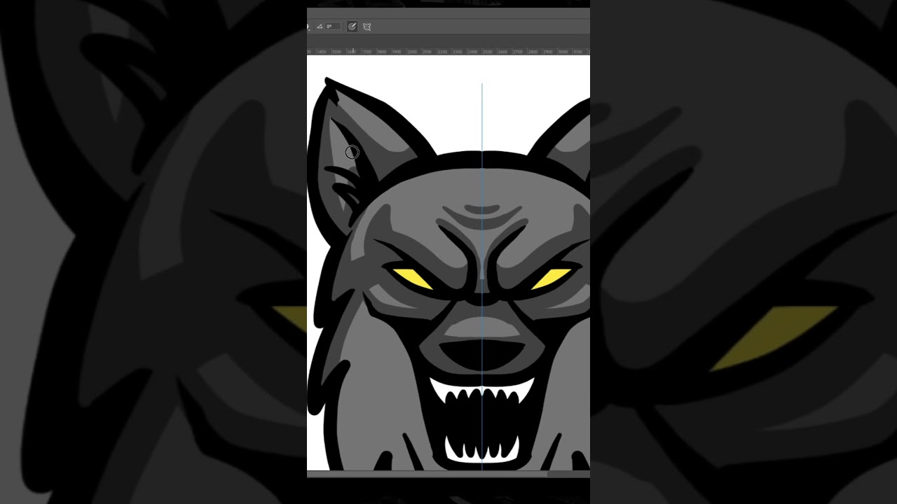 Wolf Gaming Logo in 60 Sekunden: Von der Skizze bis zum finalen Logo | Photoshop Zeitraffer