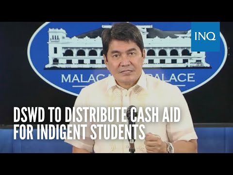 DSWD to distribute cash aid for indigent students