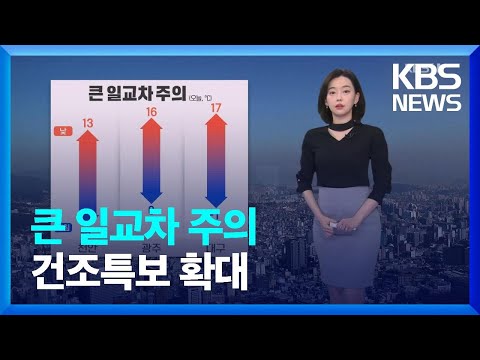 [날씨] 큰 일교차 주의…건조특보 확대 / KBS  2023.02.27.