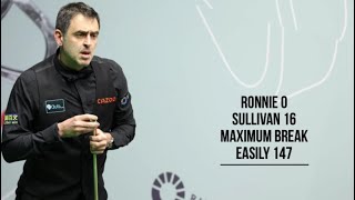 Ronnie o Sullivan new 147 break 2022