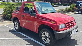 Geo Tracker - Best Convertible Ever! Wife Learns Stick to Drive It! 