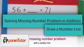 Addition: Missing Number Problem Using own Number Line/Year 2 Maths Tutorial