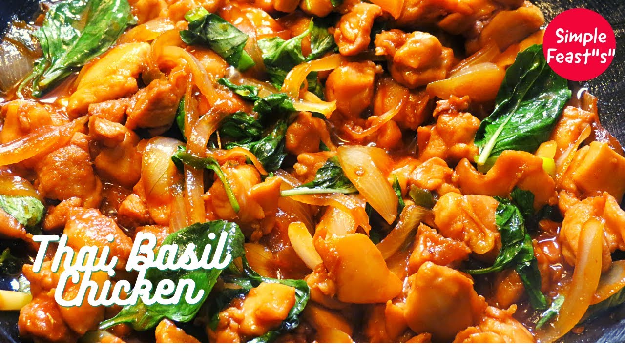 Spicy Thai Basil Chicken! Easy Chicken with Thai Basil Chicken thighs