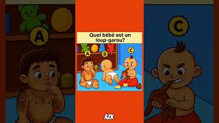 quel bébé est le loup-garou ? 🐺👶 #énigme #cartoon #jeuvisuel #humour #puzzle #shorts