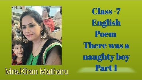 Class |7th | English | Poem |There was a naughty boy | Part 1|PSEB|
