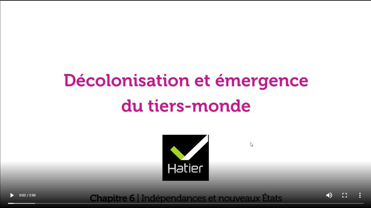 Histoire-Géo 3e – Décolonisation et émergence du tiers monde - YouTube