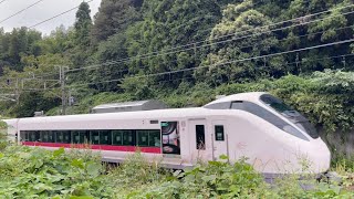 【ラッピング健在！】13M 常磐線特急ひたち13号 通過 (K16編成)【車掌さんに注目】