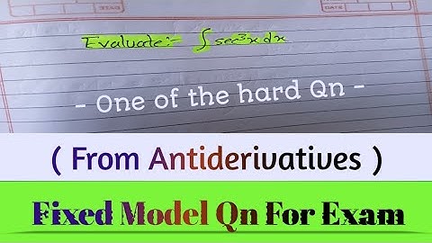 DCE First Semester Mathematics | Imp Model Qn For Exam | From Antiderivatives