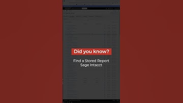 Find a Report Stored in Sage Intacct