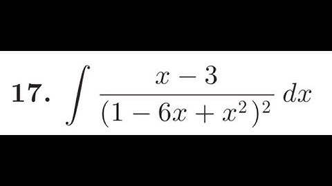 integrate (x - 3)/(1 - 6x + x^2)^2 dx using u substitution