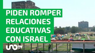 Se cumplen dos días de campamento de estudiantes pro Palestina en la UNAM