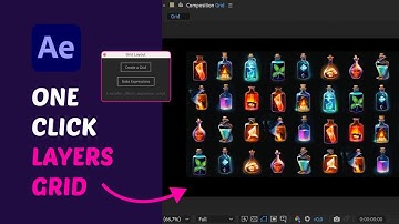 After Effects (AE) - Layer Grid layout script (FREE)
