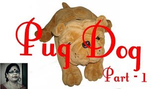 Handmade Pug Dog Soft Toys Making Part- 1 / Debjani Creations Tutorial screenshot 1